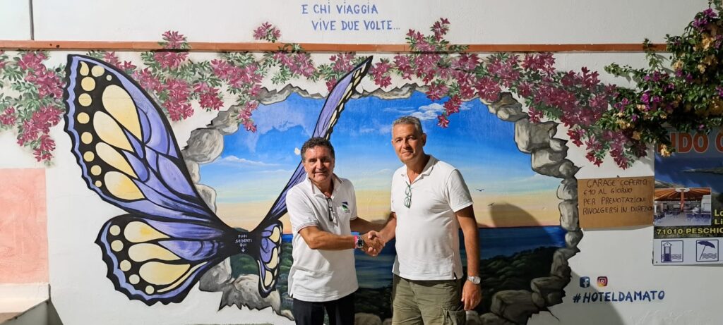 Il Presidente Pazienza incontra a Peschici Luigi Conte Presidente del Parco del Conero