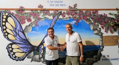 Il Presidente Pazienza incontra a Peschici Luigi Conte Presidente del Parco del Conero